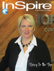 Kelly Sales on the cover of Inspire Magazine